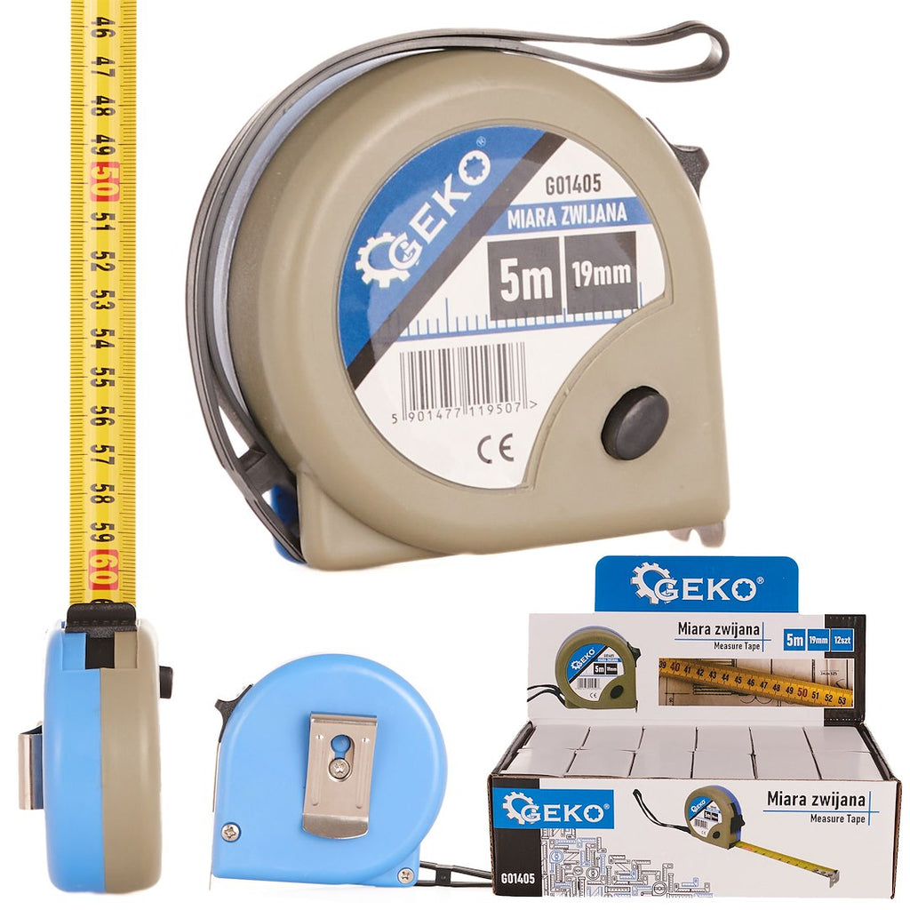 Measuring Tape 5 m x 19 mm x 0.115 mm GEKO