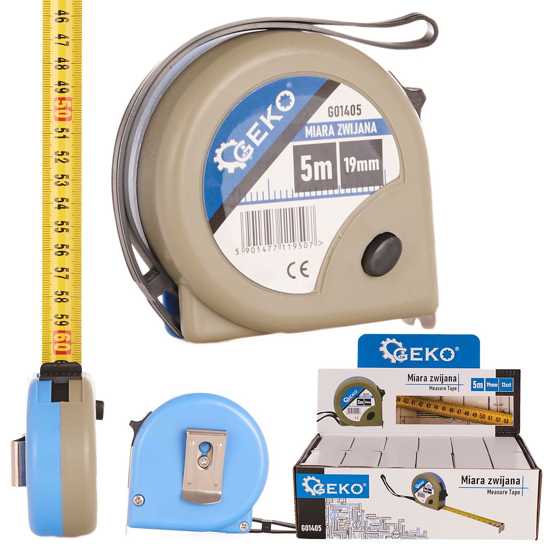 Measuring Tape 5 m x 19 mm x 0.115 mm GEKO