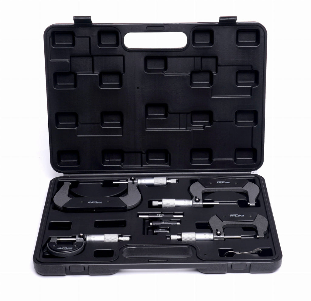 KRAFT&DELE välismikromeetrite komplekt 0–100 mm KD10443