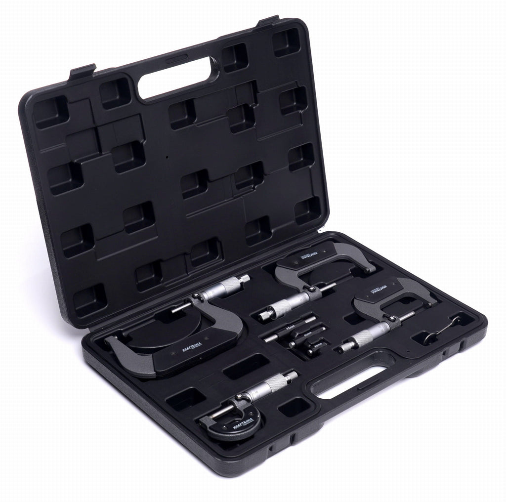 KRAFT&DELE välismikromeetrite komplekt 0–100 mm KD10443