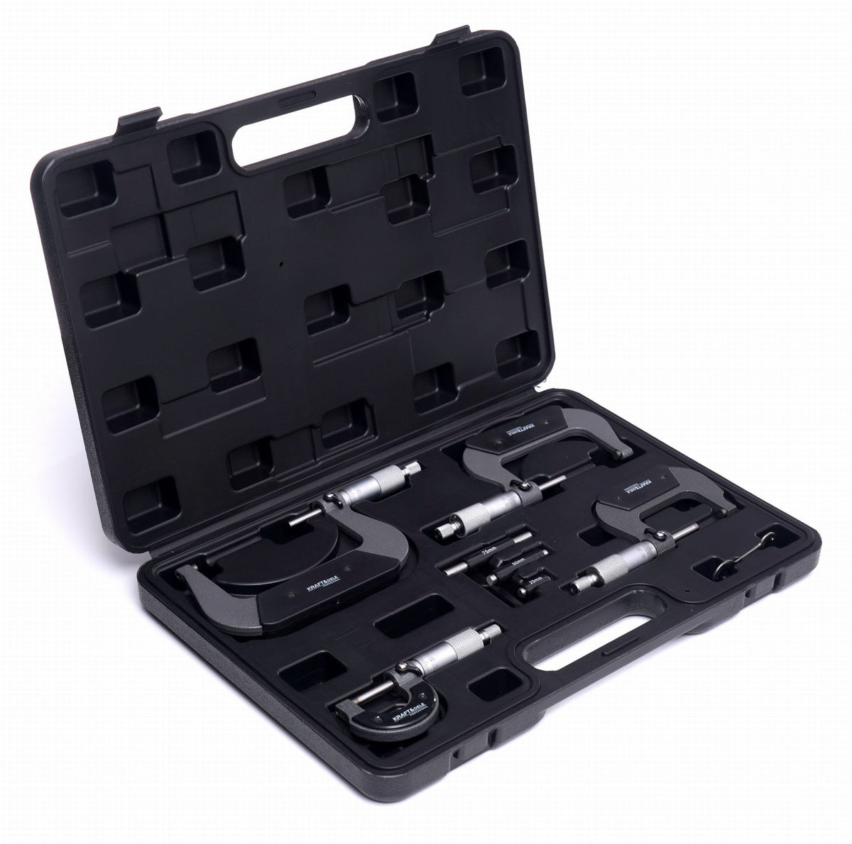 KRAFT&DELE välismikromeetrite komplekt 0–100 mm KD10443