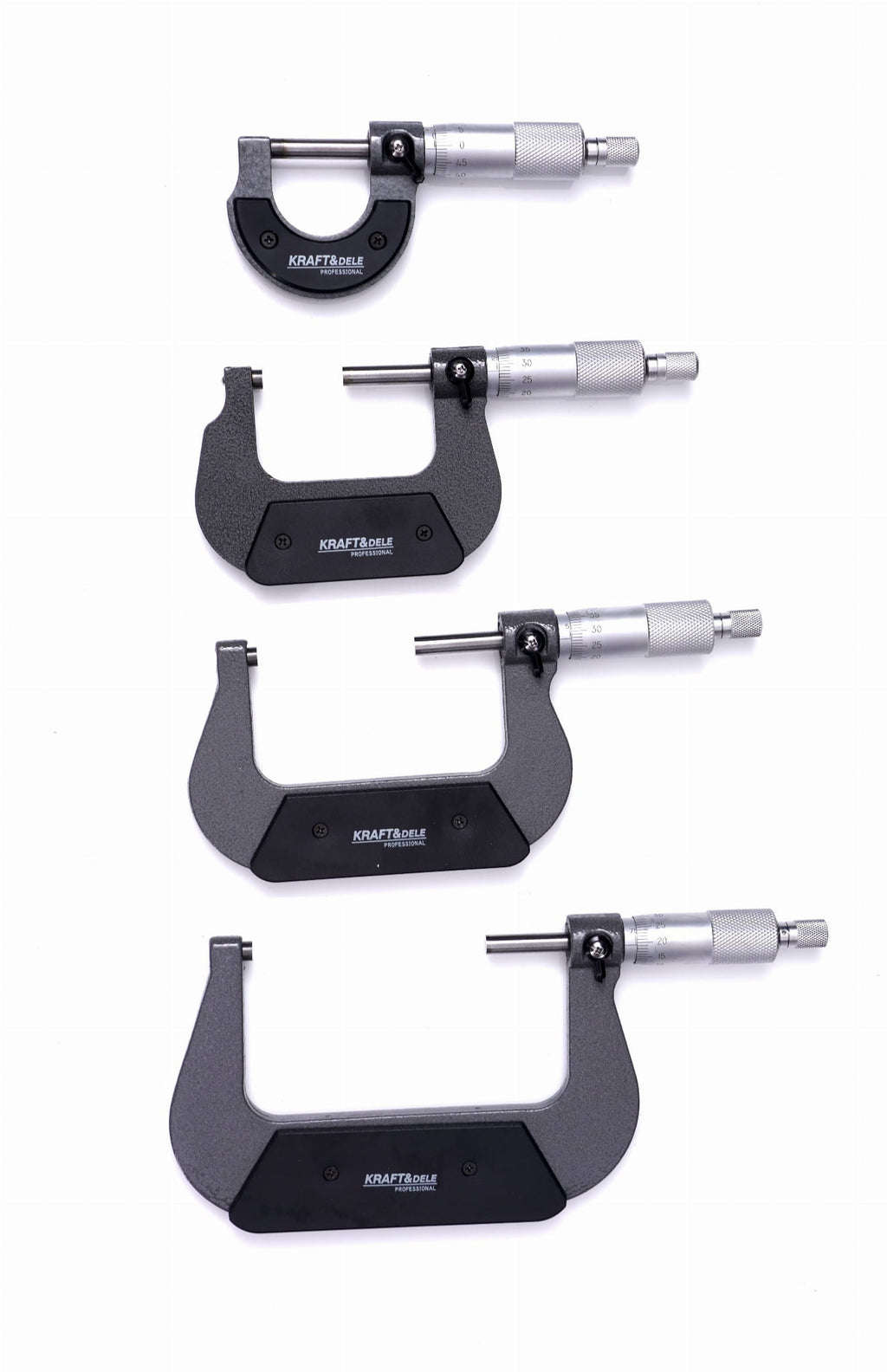 KRAFT&DELE välismikromeetrite komplekt 0–100 mm KD10443