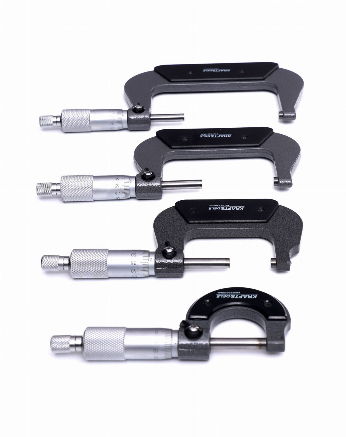 KRAFT&DELE välismikromeetrite komplekt 0–100 mm KD10443