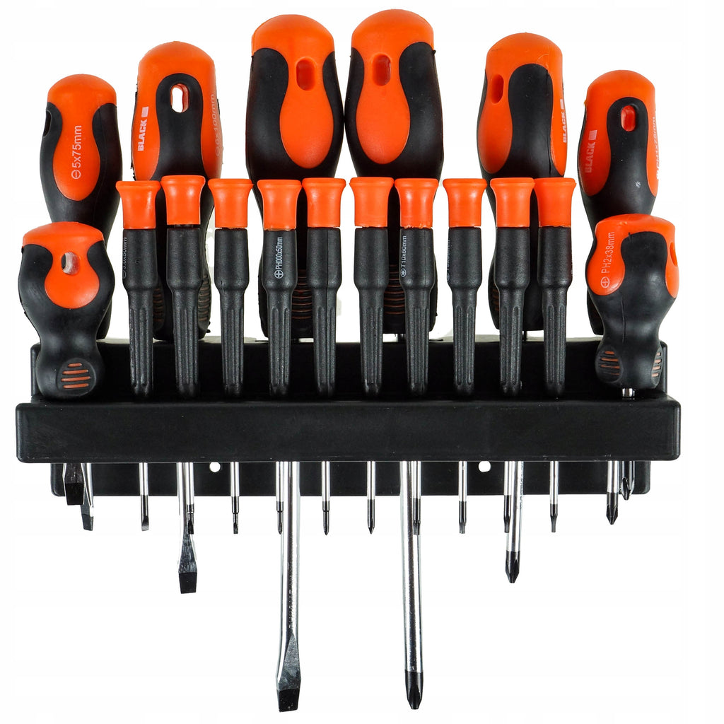 18-Piece Magnetic Screwdriver Set with Stand, Flat and Phillips Heads