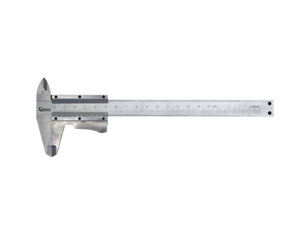 Vernier Caliper 150 mm, 0.02 mm resolution, Auto-lock, wooden box