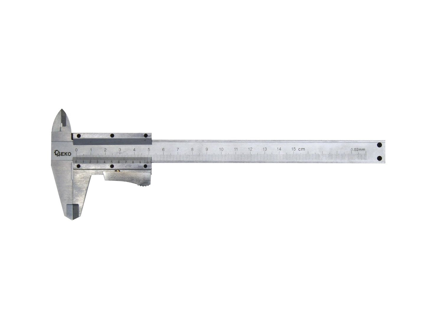 Vernier Caliper 150 mm, 0.02 mm resolution, Auto-lock, wooden box