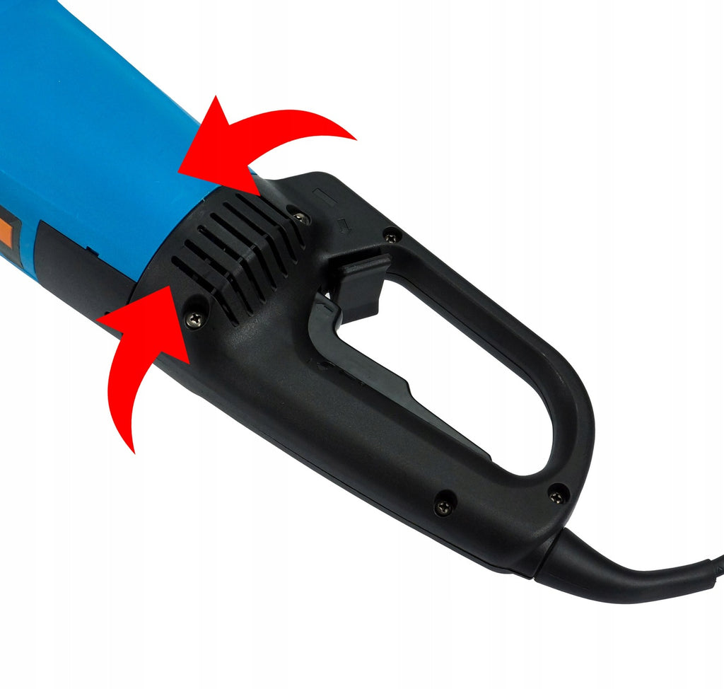 Electric Angle Grinder 230mm, 3500W, 6500rpm, Black with 180° Rotatable Handle
