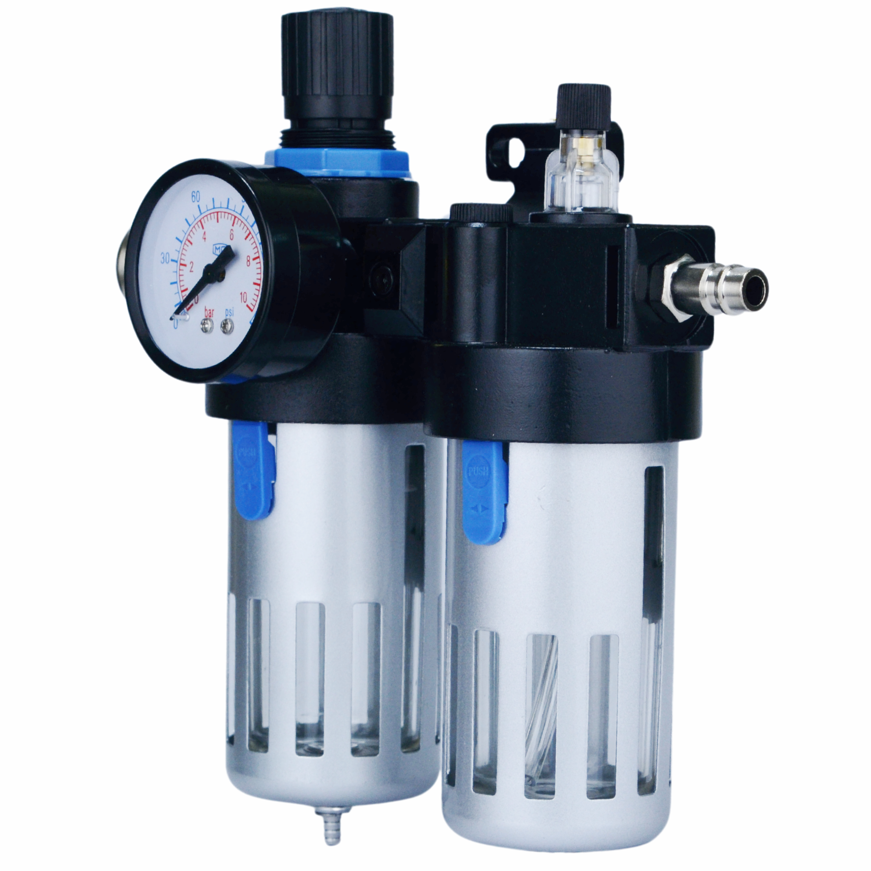 Filtri-kuivati-õliti reduktor õhu eraldaja kompressor 1/4 Black