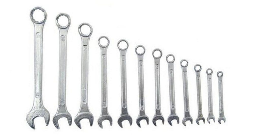 Combination Wrench Spanner Set 6-22mm, 12pcs, Hobby Type