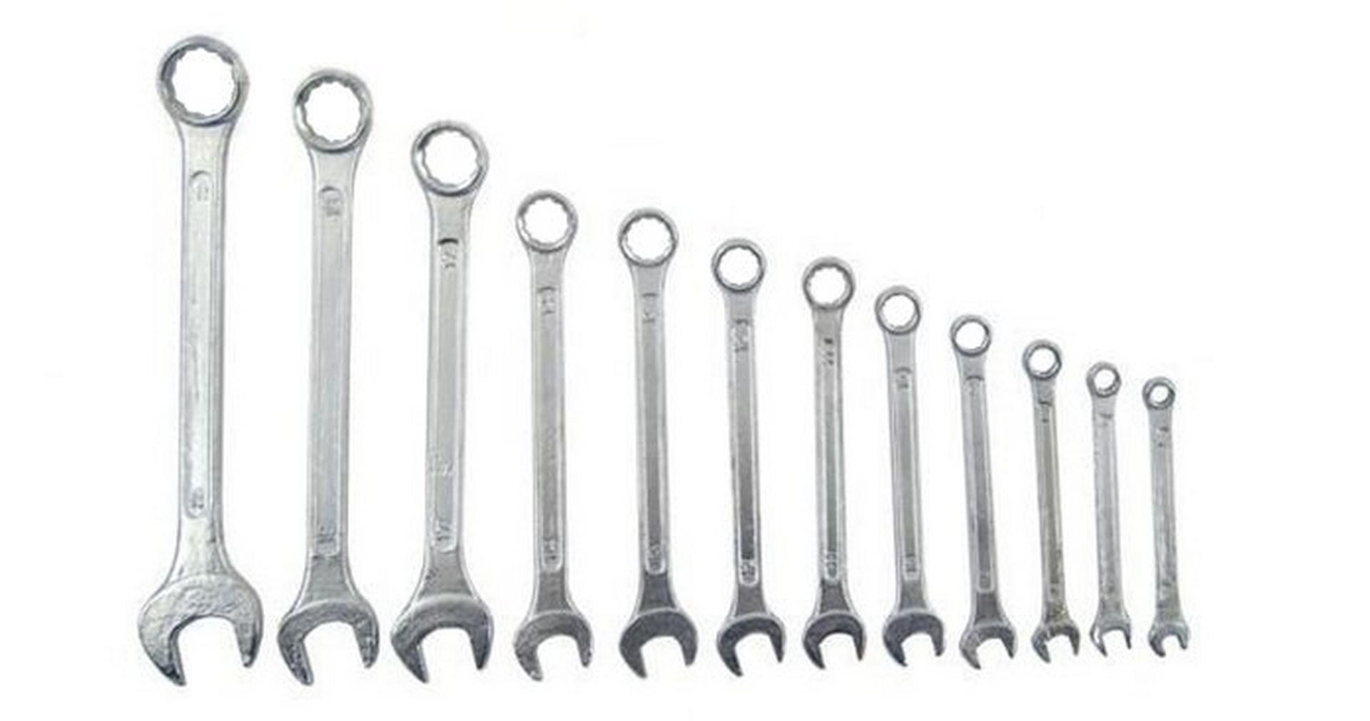 Combination Wrench Spanner Set 6-22mm, 12pcs, Hobby Type
