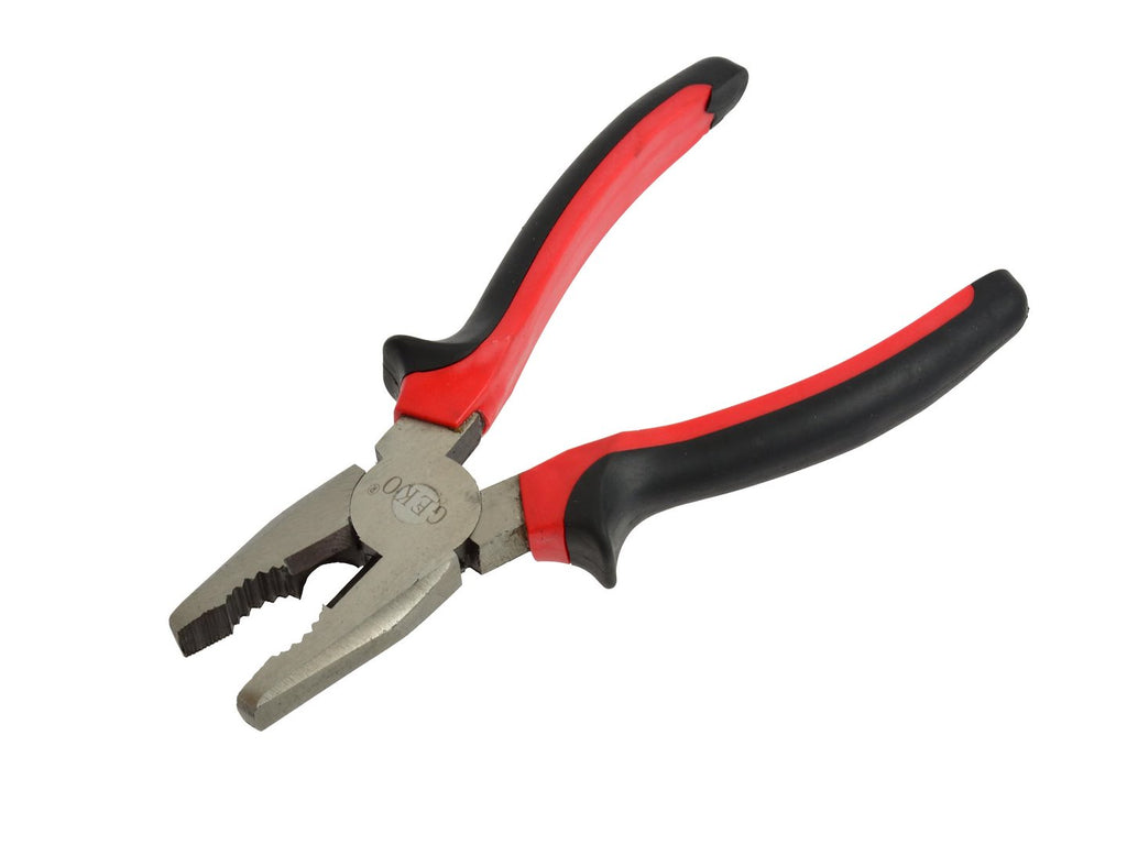 Combination Pliers, Polished, 180 mm / 7" (Red-Black)