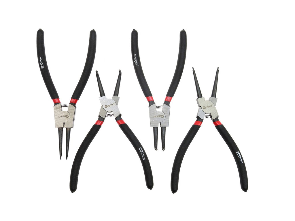 Circlip Pliers 200 mm (8") - 4-piece set