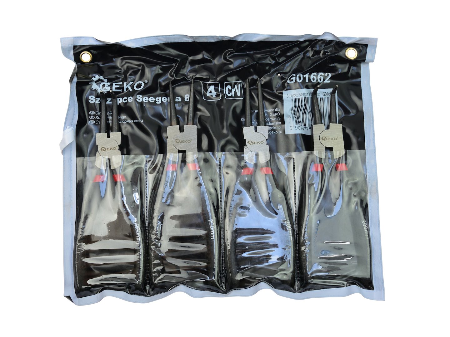 Circlip Pliers 200 mm (8") - 4-piece set