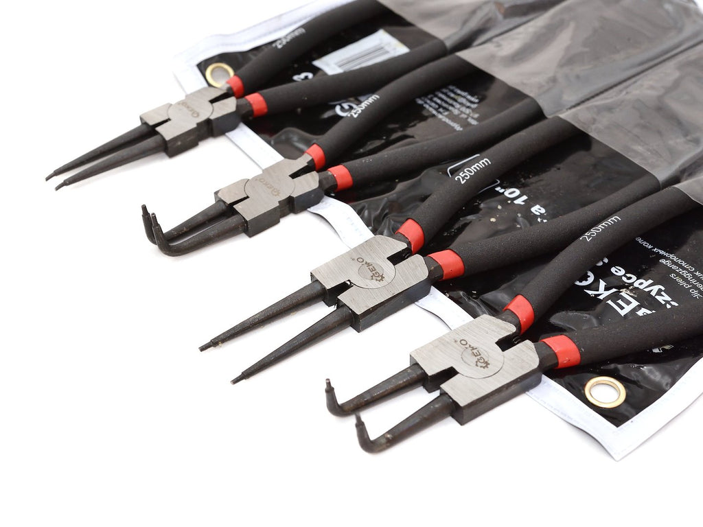Circlip Pliers 250 mm (10") - 4-Piece Set