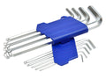 9-Piece Ball-End Long-Arm Hex Key Set 1.5–10 mm, Longest Key 190 mm