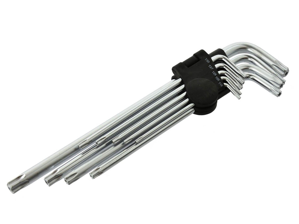 9-piece Long Arm Torx Key Wrench Set T15–T55