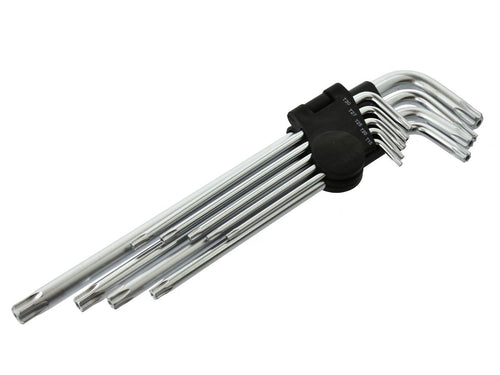 9-piece Long Arm Torx Key Wrench Set T15–T55