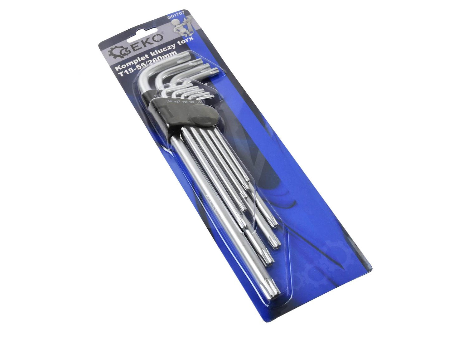 9-piece Long Arm Torx Key Wrench Set T15–T55