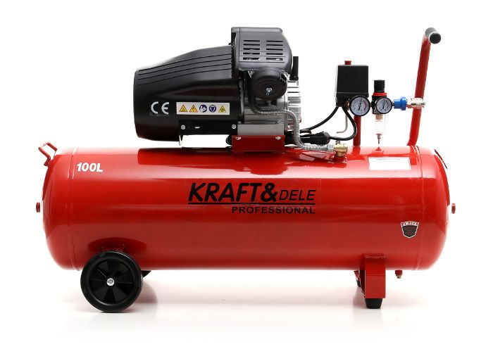 Õlikompressor 100L 2 kolvi KD1480 + separaator