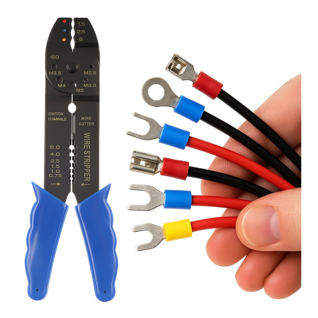 Wire Stripper/Crimper 8" 0.5-5.0 mm²