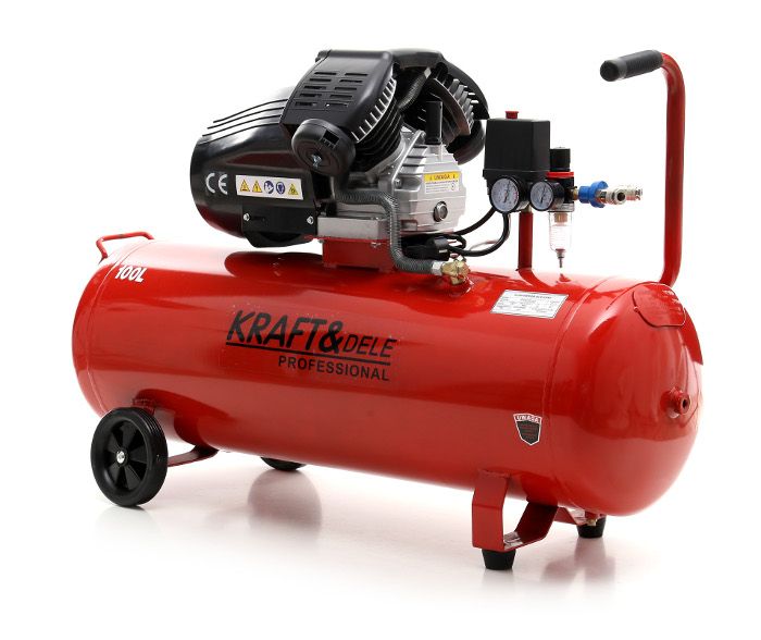 Õlikompressor 100L 2 kolvi KD1480 + separaator