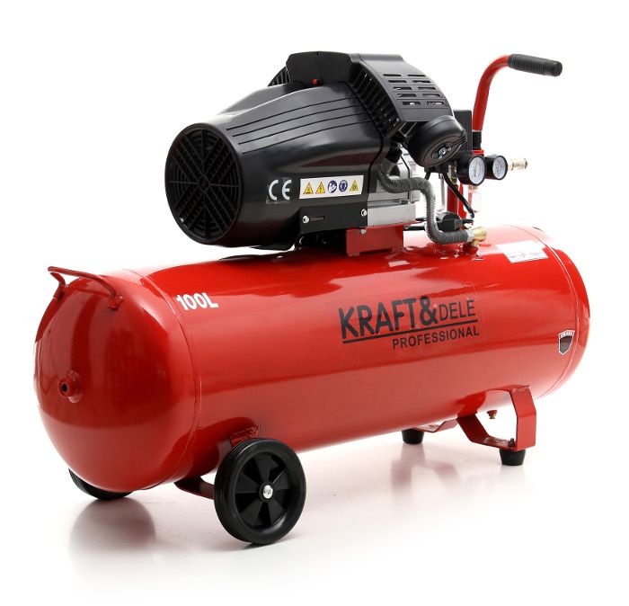 Õlikompressor 100L 2 kolvi KD1480 + separaator