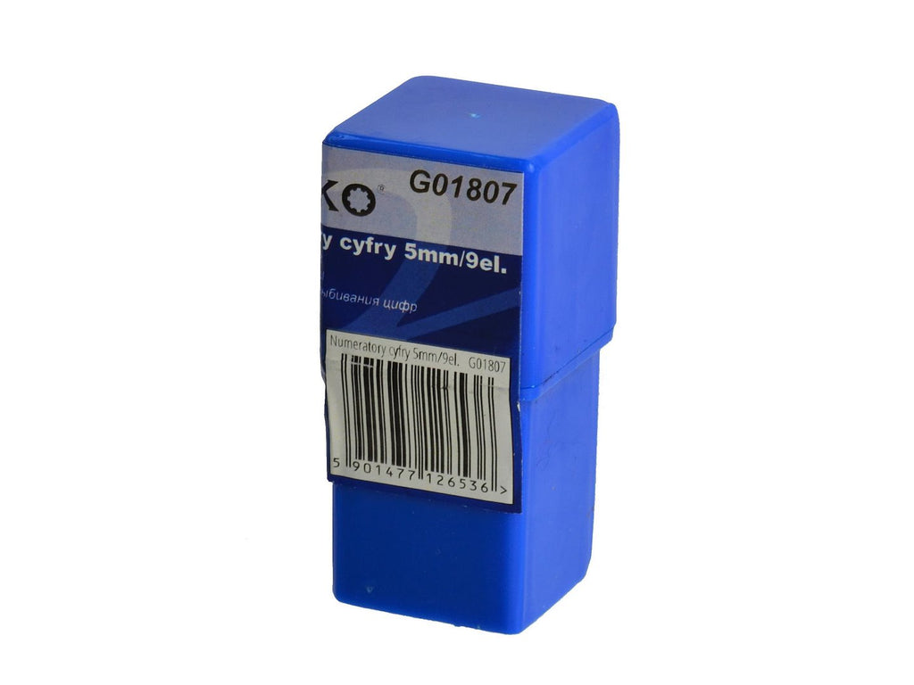 Figure Punch Number Stamp Set, 9 pc, 5.0 mm