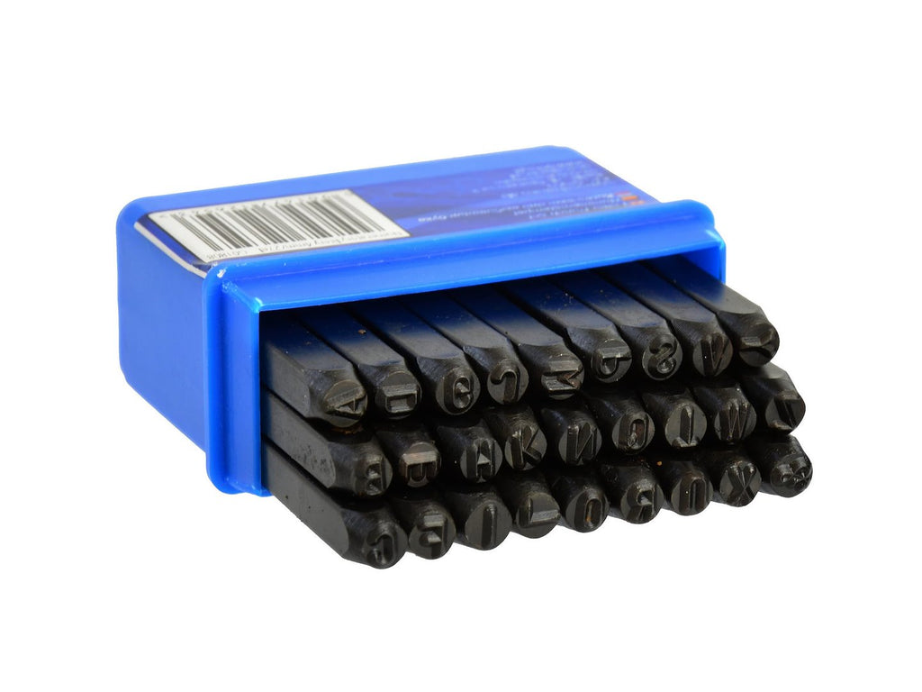 Figure Punch Letter Stamps Set, 27 pc, 4 mm (character height 6.0 mm)