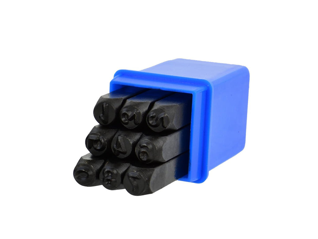 Figure Punch Number Stamp Set, 9 pcs, 6 mm