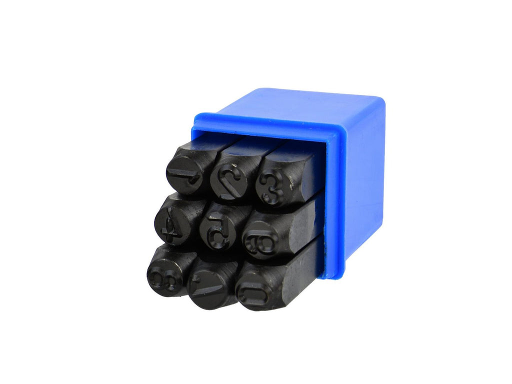 Figure Punch Number Stamp Set, 9 pcs, 10.0 mm