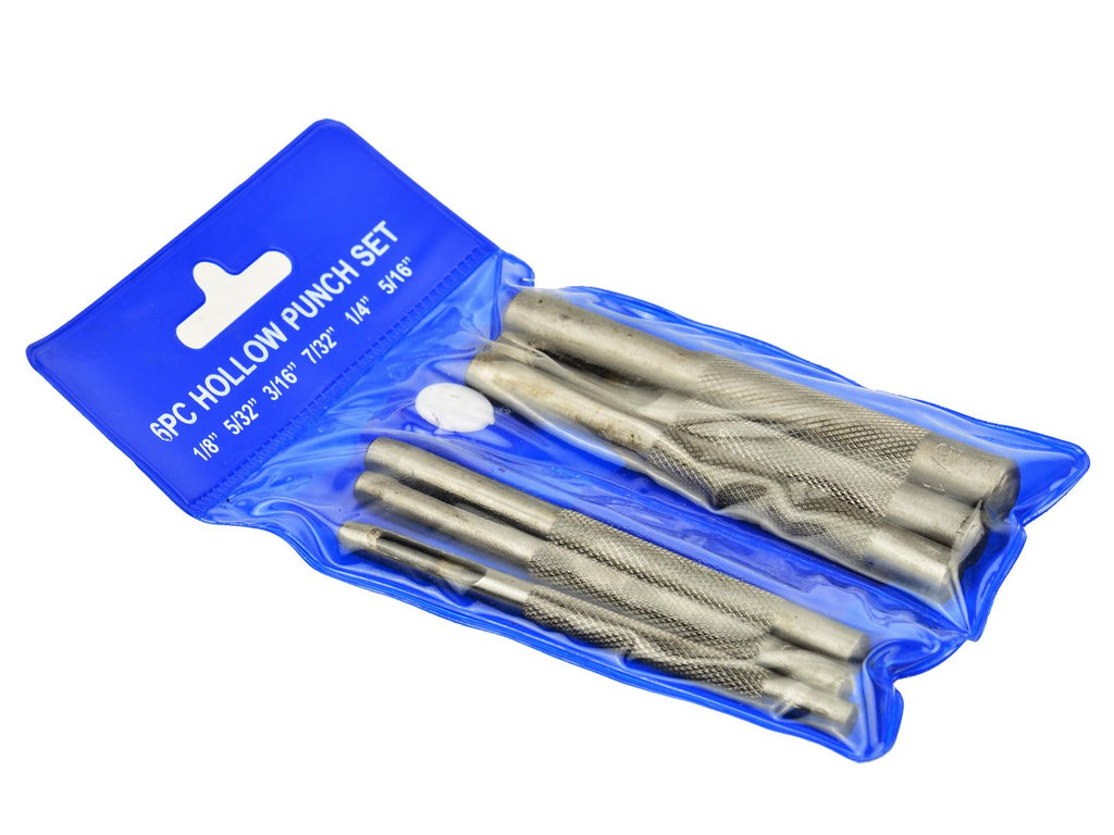 Leather Punch Set, 6 pcs (2.8–8 mm / 1/8"–5/16")