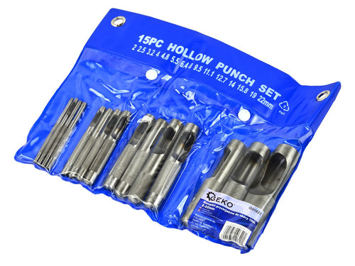 15-piece Hollow Punch Set 2–22 mm