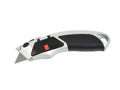 Wallpaper utility knife with blade magazine — aluminum, rubberized, 19 mm trapezoidal blade + 5 blades