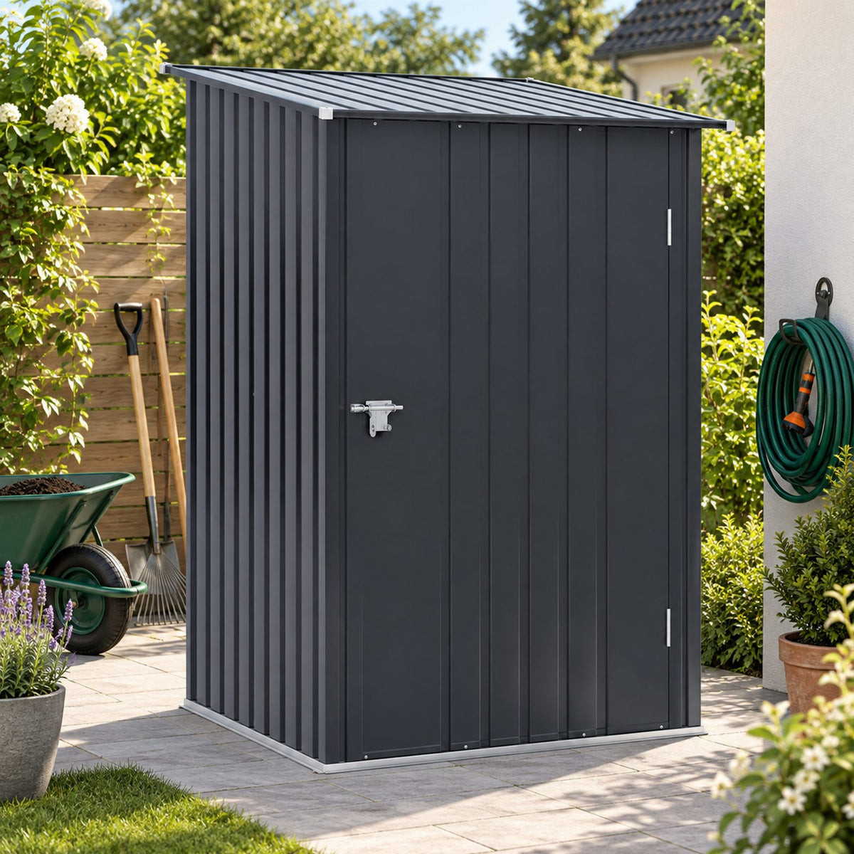 Metal Garden Tool Shed 160x98x103cm