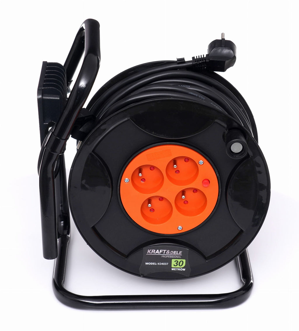 REEL EXTENSION CORD 30M + LED KD4037