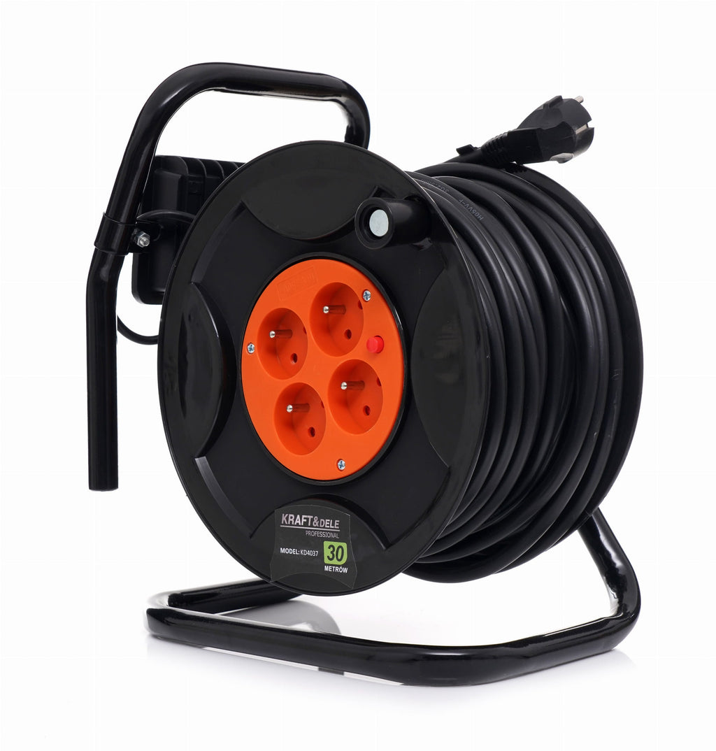 REEL EXTENSION CORD 30M + LED KD4037