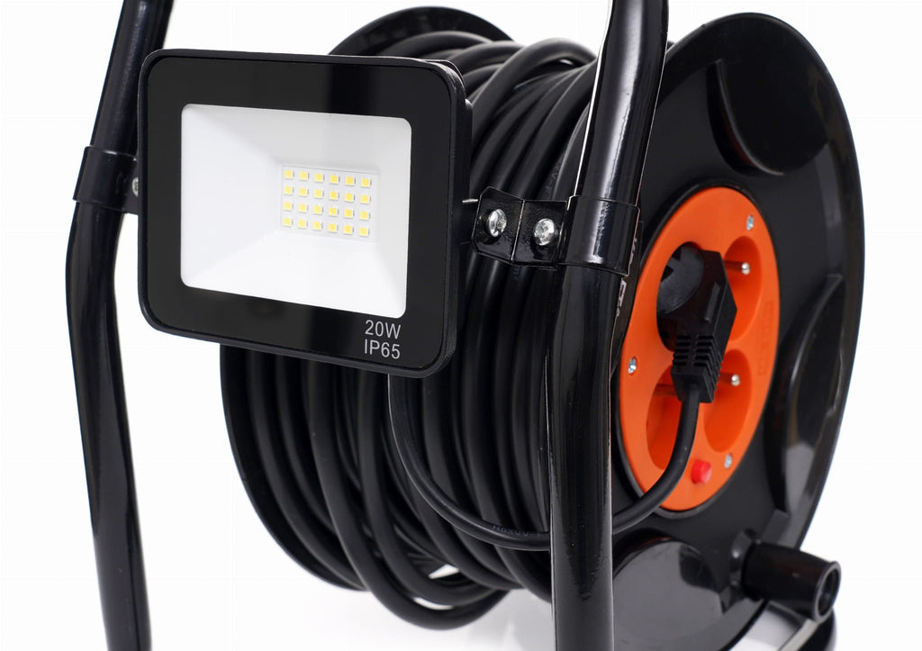 REEL EXTENSION CORD 30M + LED KD4037