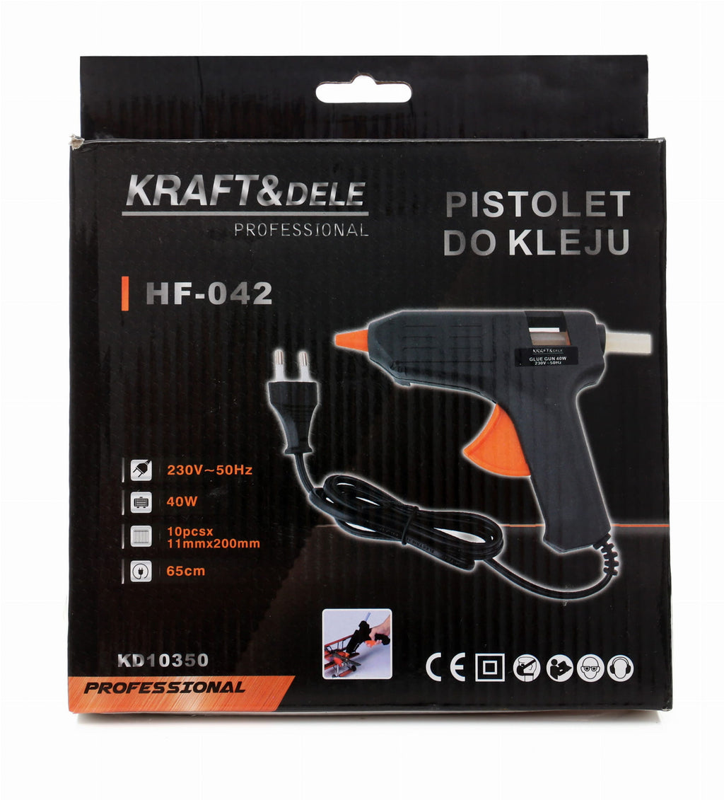 HOT GLUE GUN 40W + 7 REFILLS KD10350