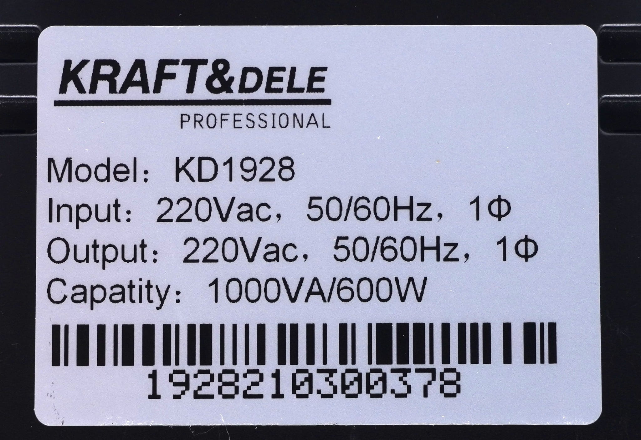 Emergency Power Supply UPS 1000VA LCD KD1928