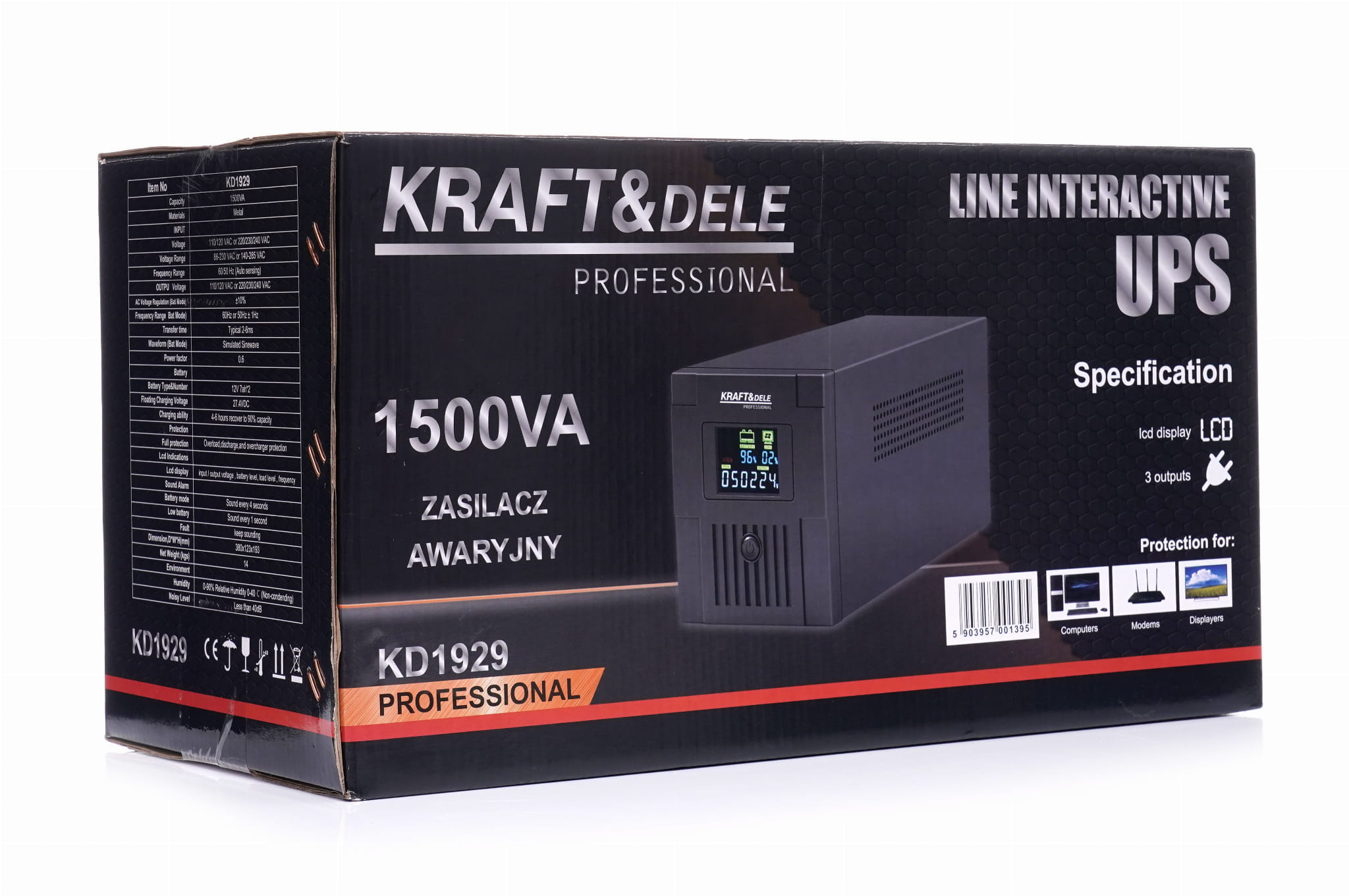 Emergency power supply UPS 1500VA LCD KD1929