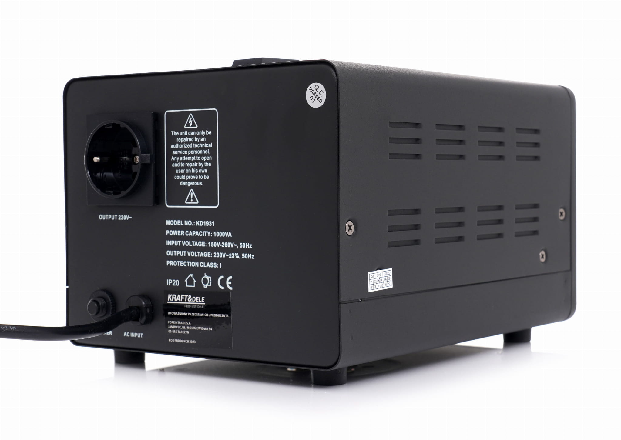 KRAFT&DELE AVR-pingestabilisaator 1000 VA 230 V KD1931