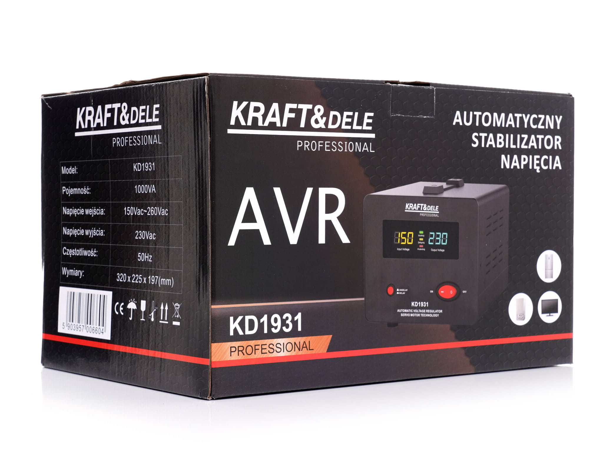 KRAFT&DELE AVR-pingestabilisaator 1000 VA 230 V KD1931
