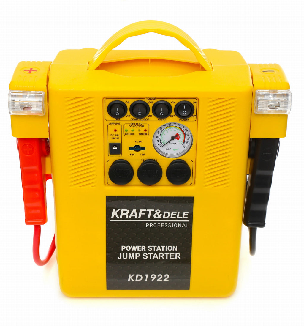 Jump starter 4-in-1 - multifunctional device - jump start, compressor, flashlight KD1922