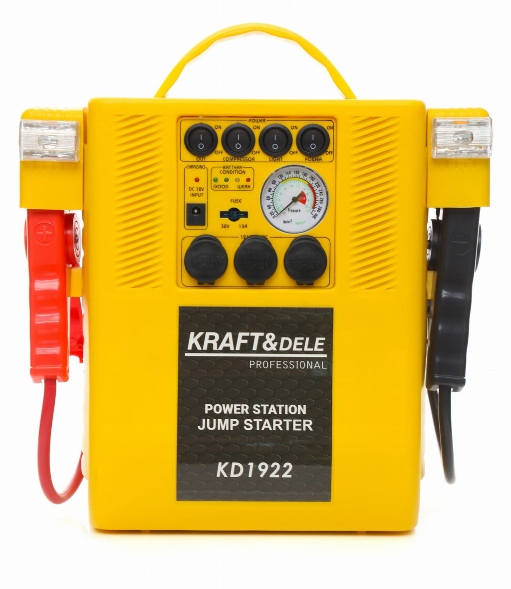 Jump starter 4-in-1 - multifunctional device - jump start, compressor, flashlight KD1922