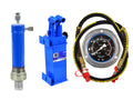 20-Ton Shop Press Replacement Kit: Cylinder, 2-Speed Pump, Gauge with Hose