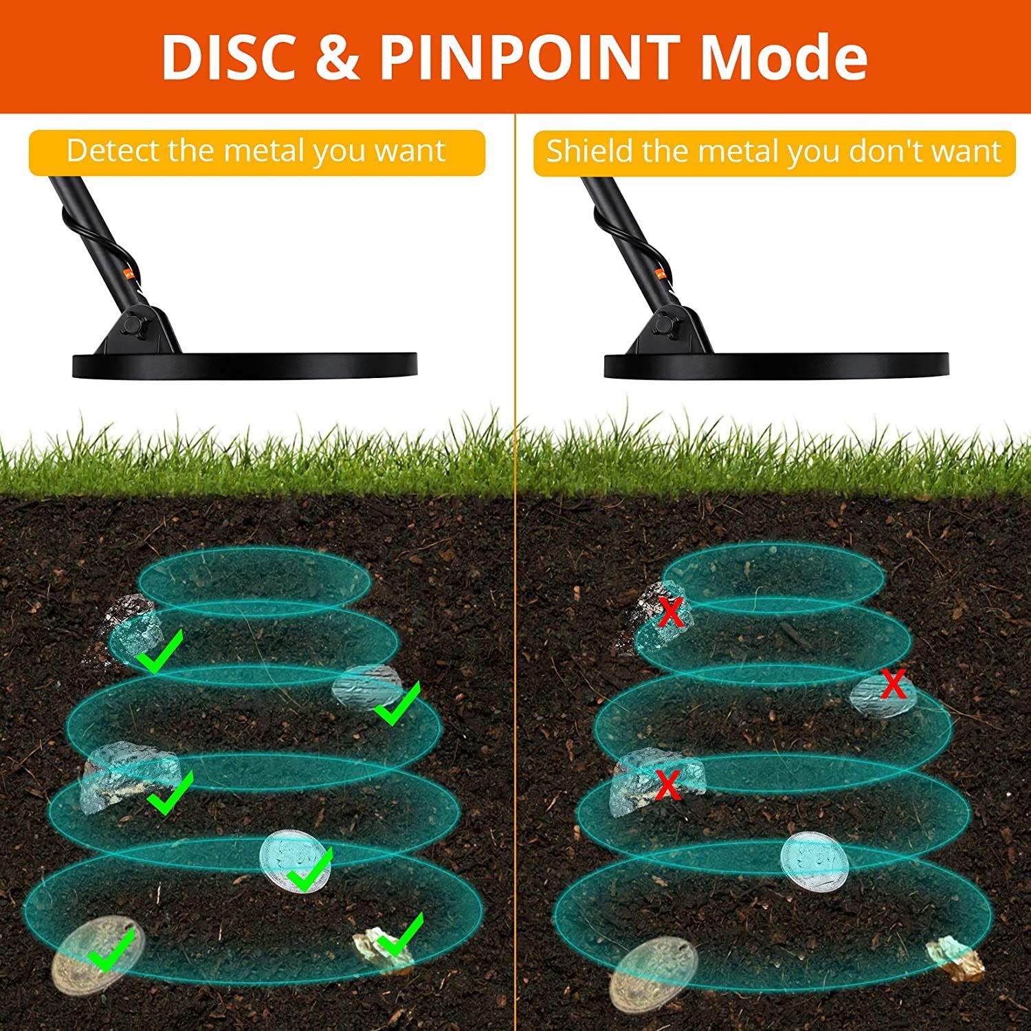 Metal detector 8" KD10409