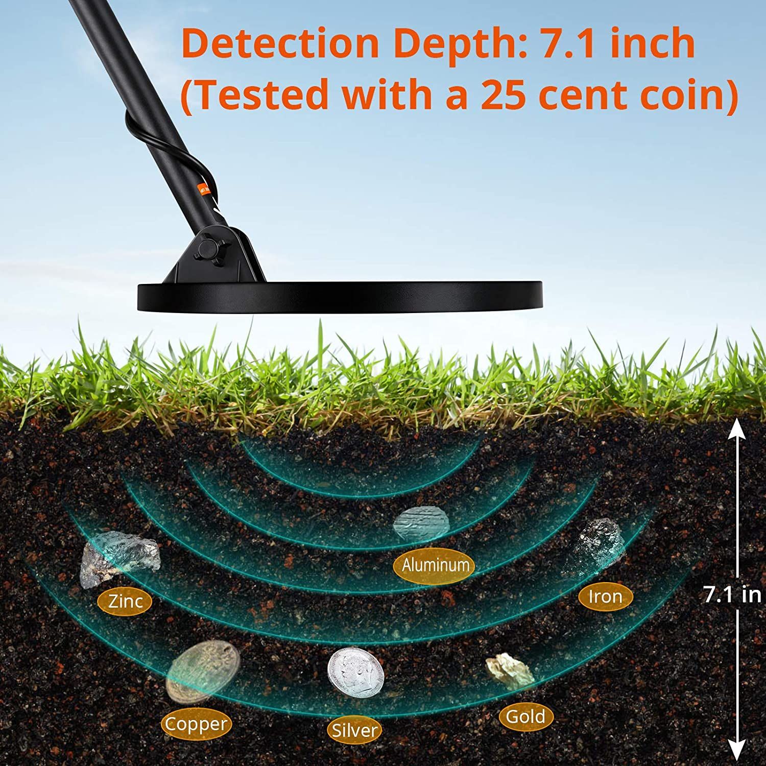 Metal detector 8" KD10409
