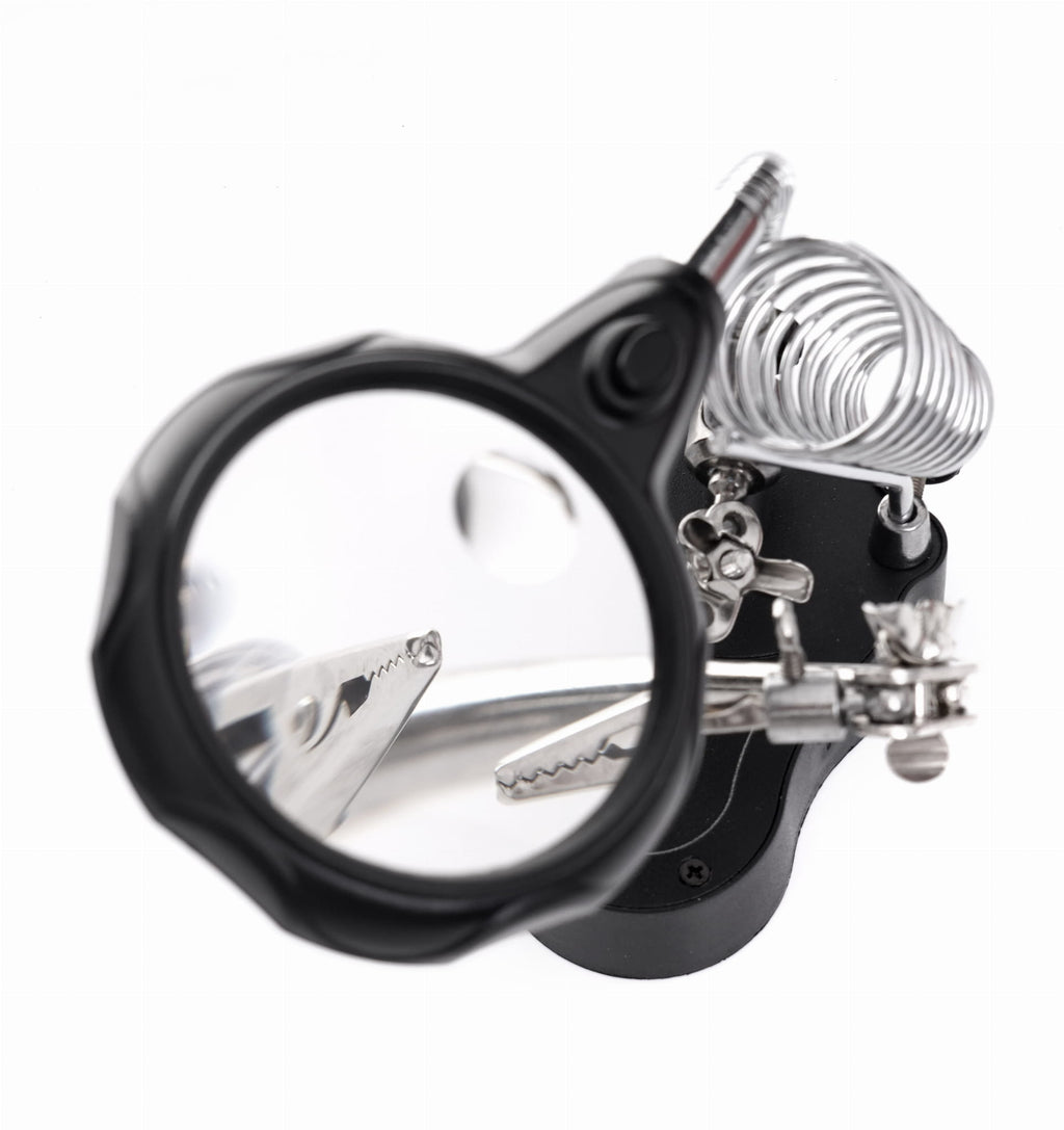 KOLMAS KÄSI - Jootmise suurendusklaasiga hoidik KD10455