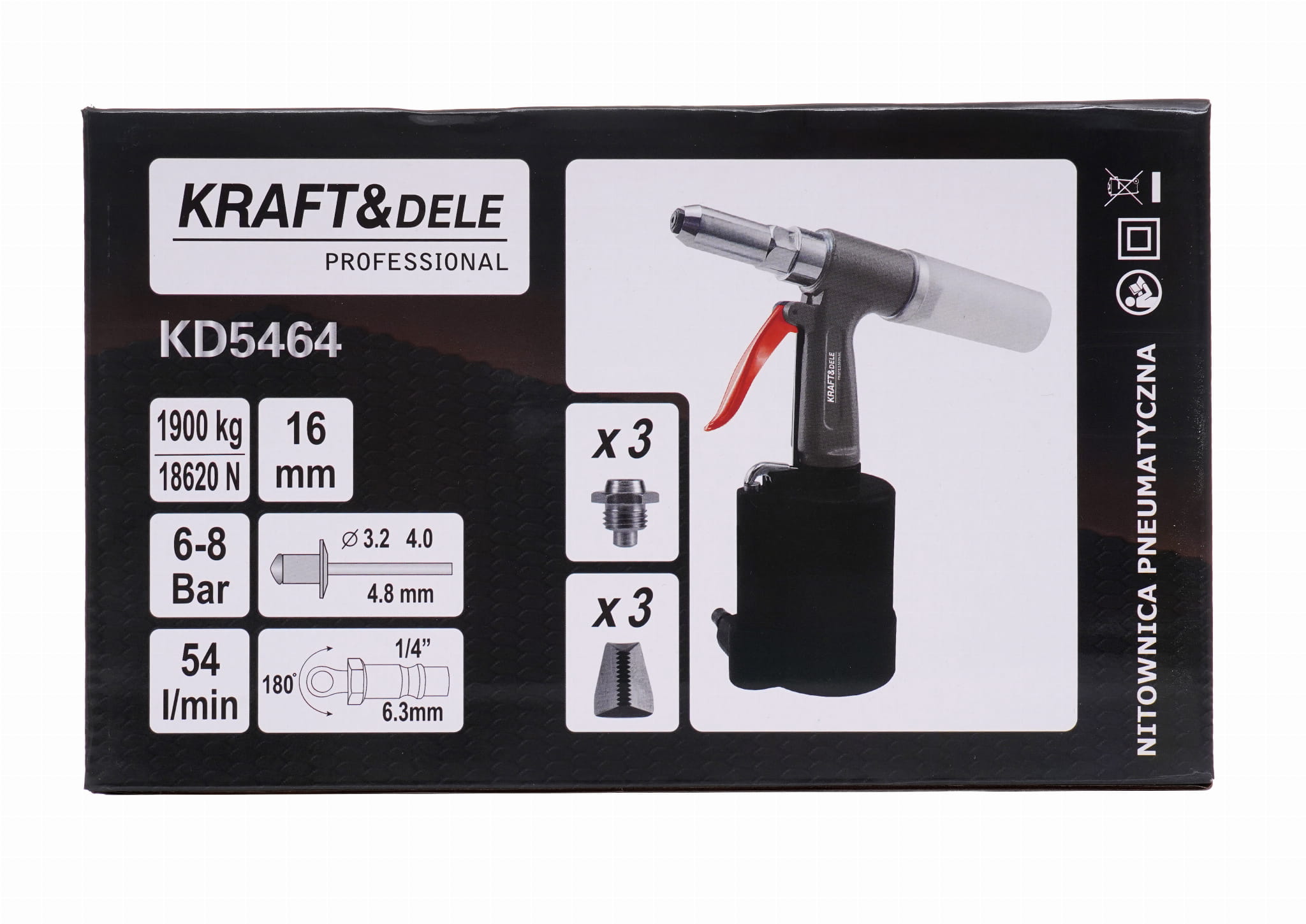 PNEUMATIC RIVETER 16MM KD5464