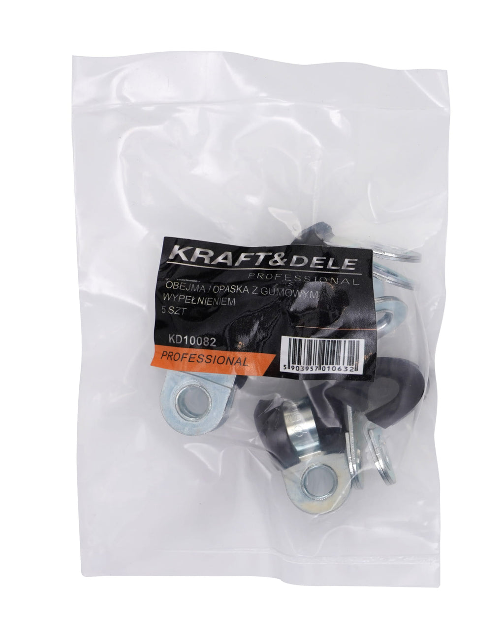 CLAMP/BAND WITH RUBBER FILLING 5 PCS. KD10082
